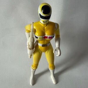 Rare Vintage 1997 Bandai  Power Rangers W/Gun Space Yellow Lightstar PR